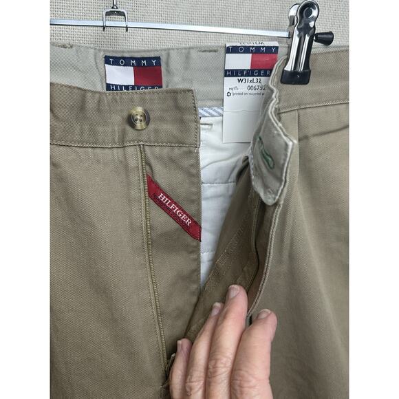Men's NWT Tommy Hilfiger Size 31x32 Pants Tan Chino Khaki Office Dress Classic - Picture 5 of 14